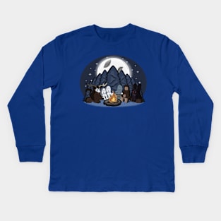 Cryptid Campfire Kids Long Sleeve T-Shirt